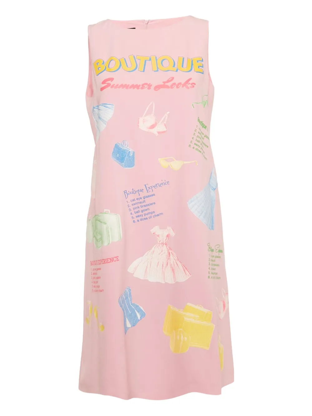Moschino Pre-Owned graphic-print shift dress | Pink | Image 1