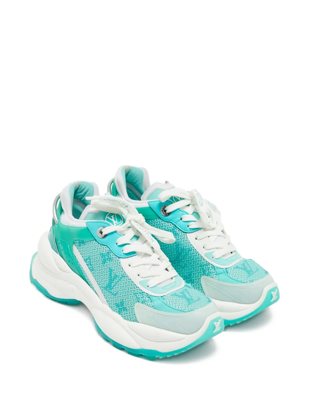 Louis Vuitton Pre-Owned Sneakers met logoprint - Groen