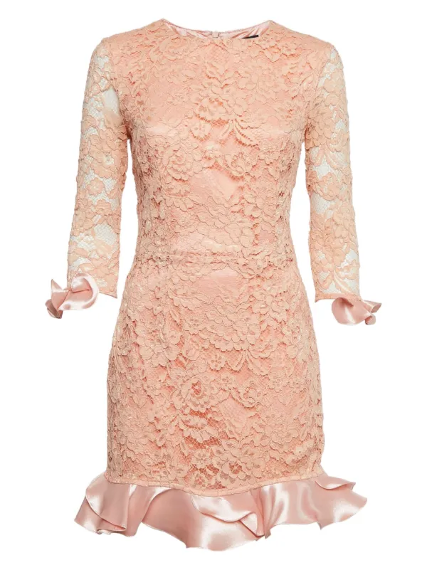 Elisabetta Franchi pre-owned lace-embroidered Dress | Pink | FARFETCH SG