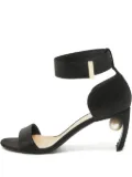 Nicholas Kirkwood pre-owned 75mm satin ankle-strap heels - Black