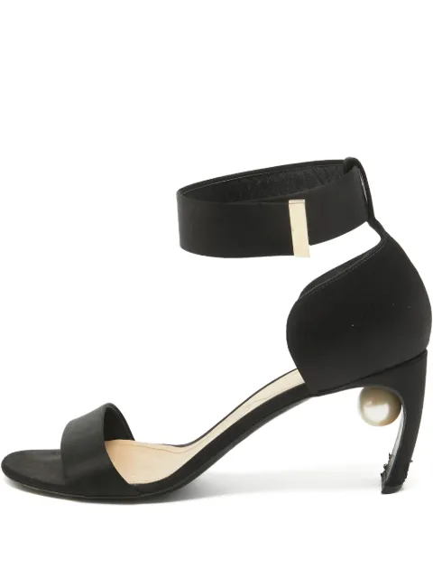 Nicholas Kirkwood pre-owned 75mm satin ankle-strap heels