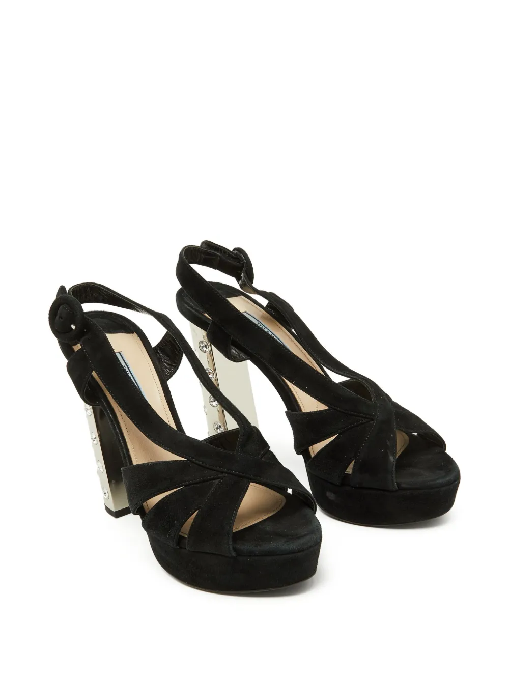 Prada Pre-Owned 125mm crystal-embellished platform sandals | Image 2