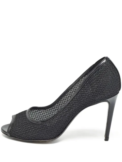 Dolce & Gabbana Pre-Owned zapatillas de malla con peep-toe y tacón de 95mm