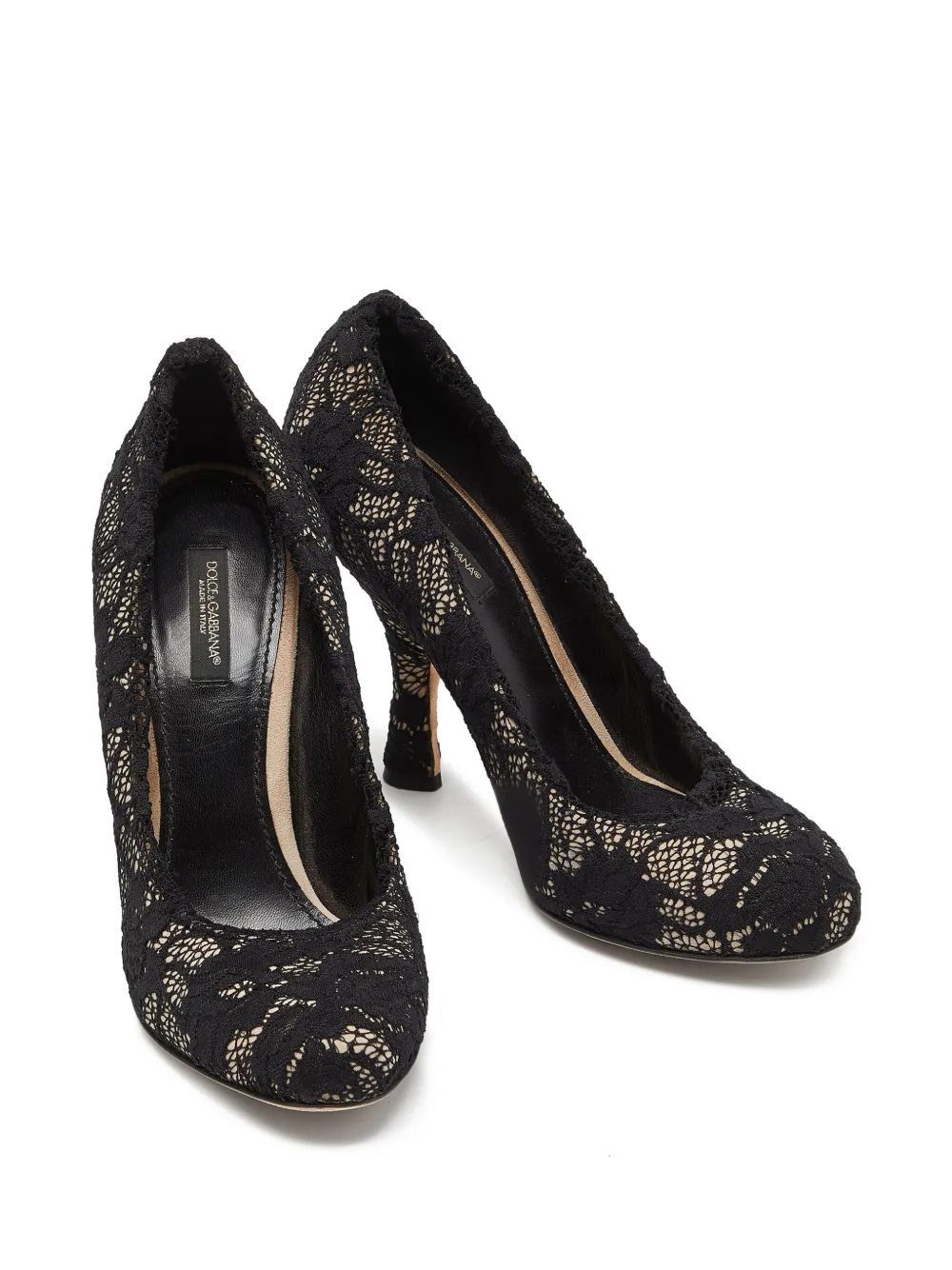 Dolce & Gabbana Pre-Owned حذاء 'كورت' بكعب عالي وزينة دانتيل وكعب 110 ملم | Image 2