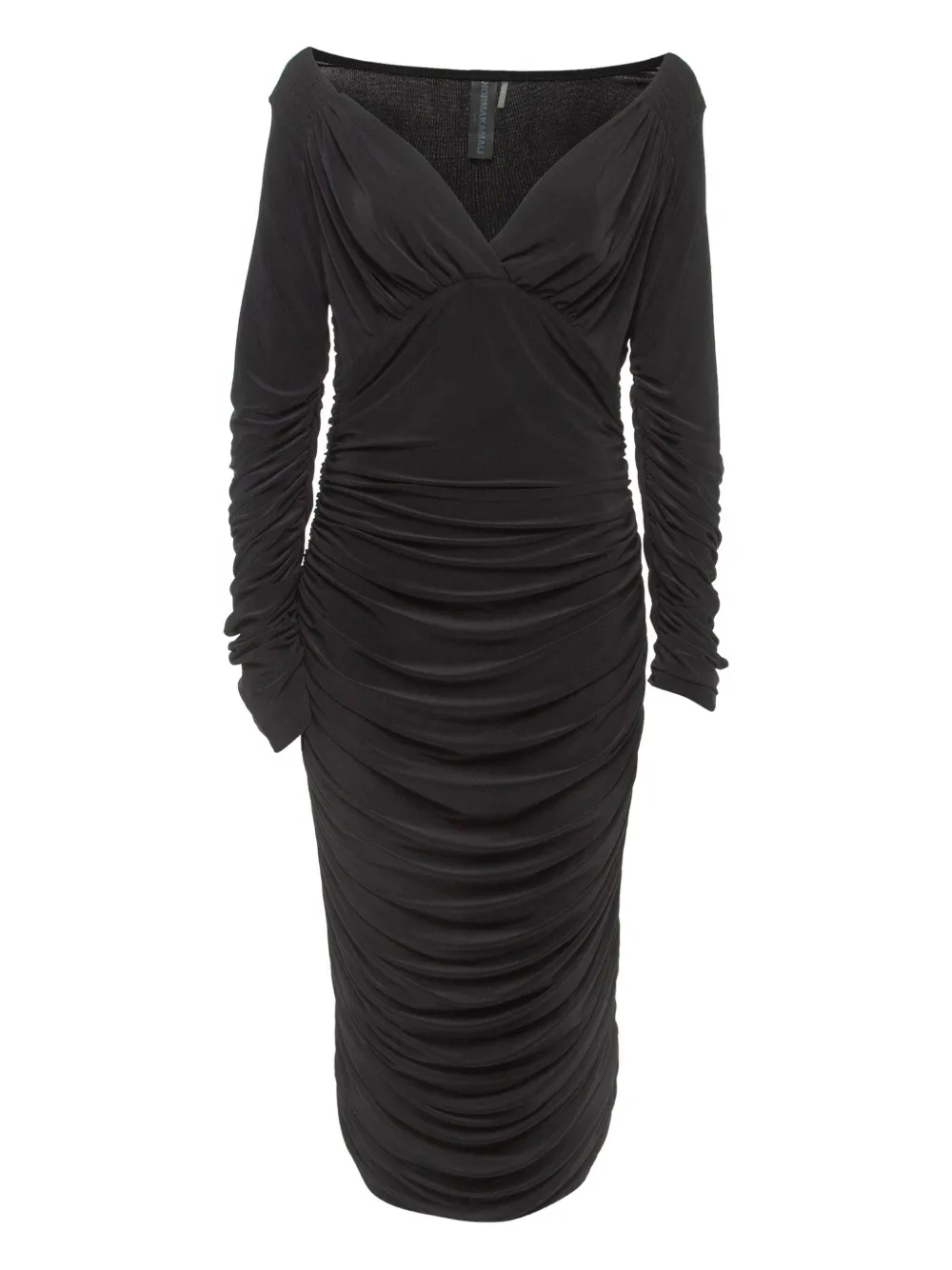 draped midi dress