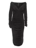 Norma Kamali Vintage draped midi dress - Black