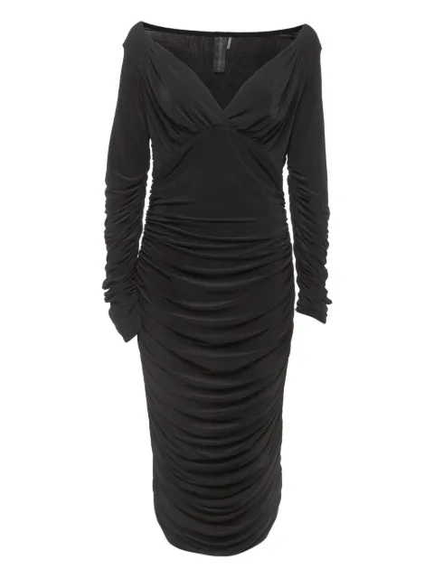 Norma Kamali Vintage vestido midi con diseño drapeado