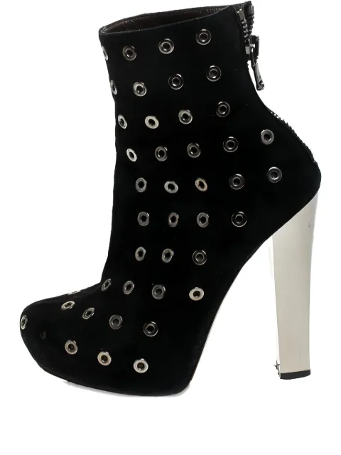 Roberto Cavalli Vintage pre-owned eyelet-embellished suede boots