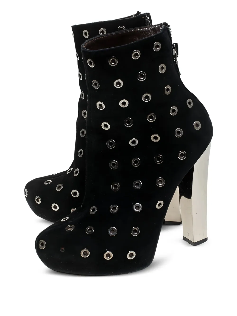 Roberto Cavalli Vintage pre-owned eyelet-embellished suede boots | Ankle Boots | Image 2