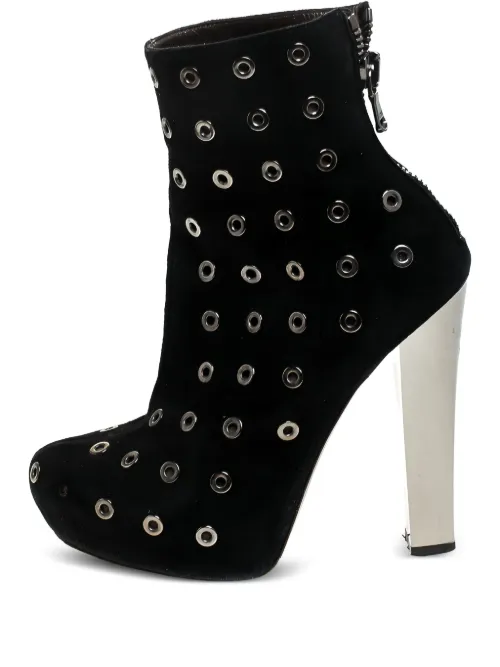Bottines en daim à œillets pre-owned - Roberto Cavalli Vintage - Modalova