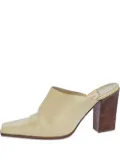 Sergio Rossi Vintage pre-owned 85mm square-toe block-heel mules - Neutrals