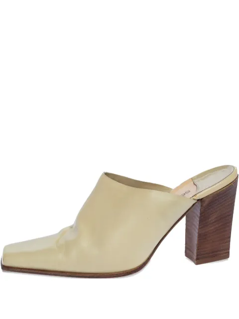 Sergio Rossi Vintage pre-owned 85mm square-toe block-heel mules