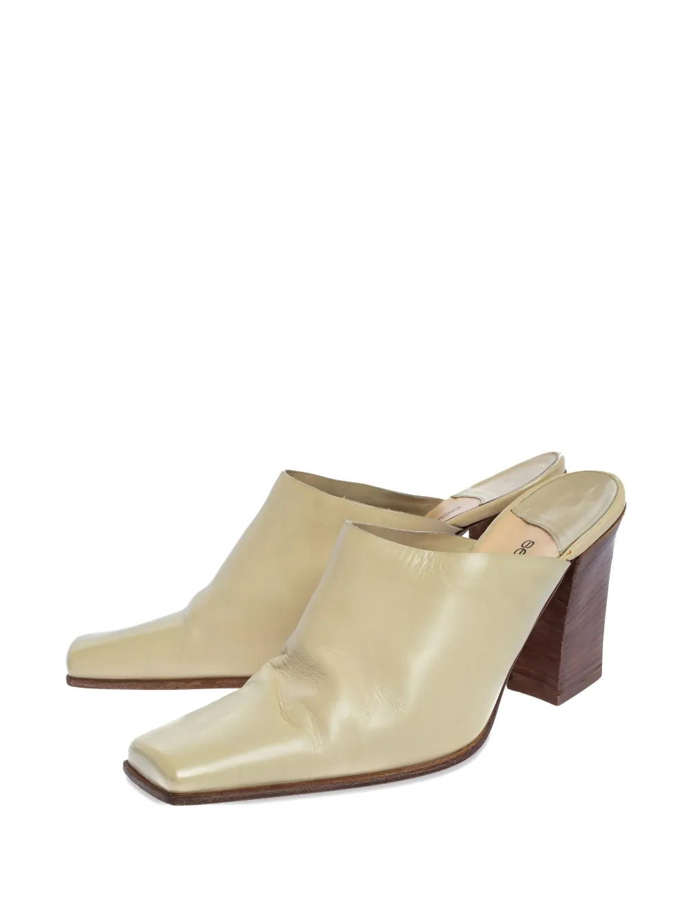 Sergio Rossi Vintage pre-owned 85mm square-toe block-heel mules | Heeled Mules | Image 2