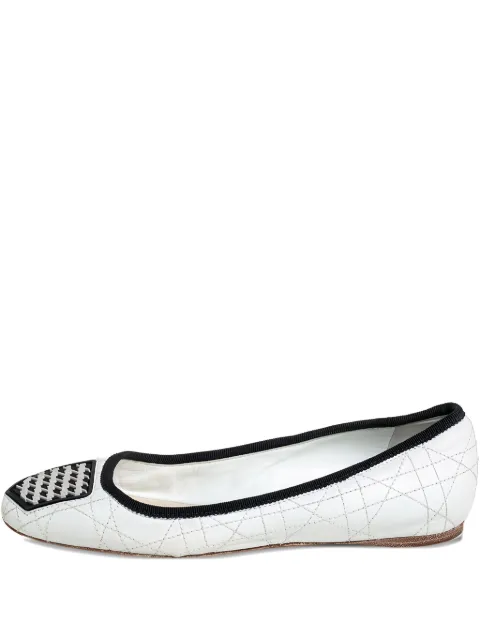 Christian Dior Pre-Owned Ballerina's met Cannage-stiksels