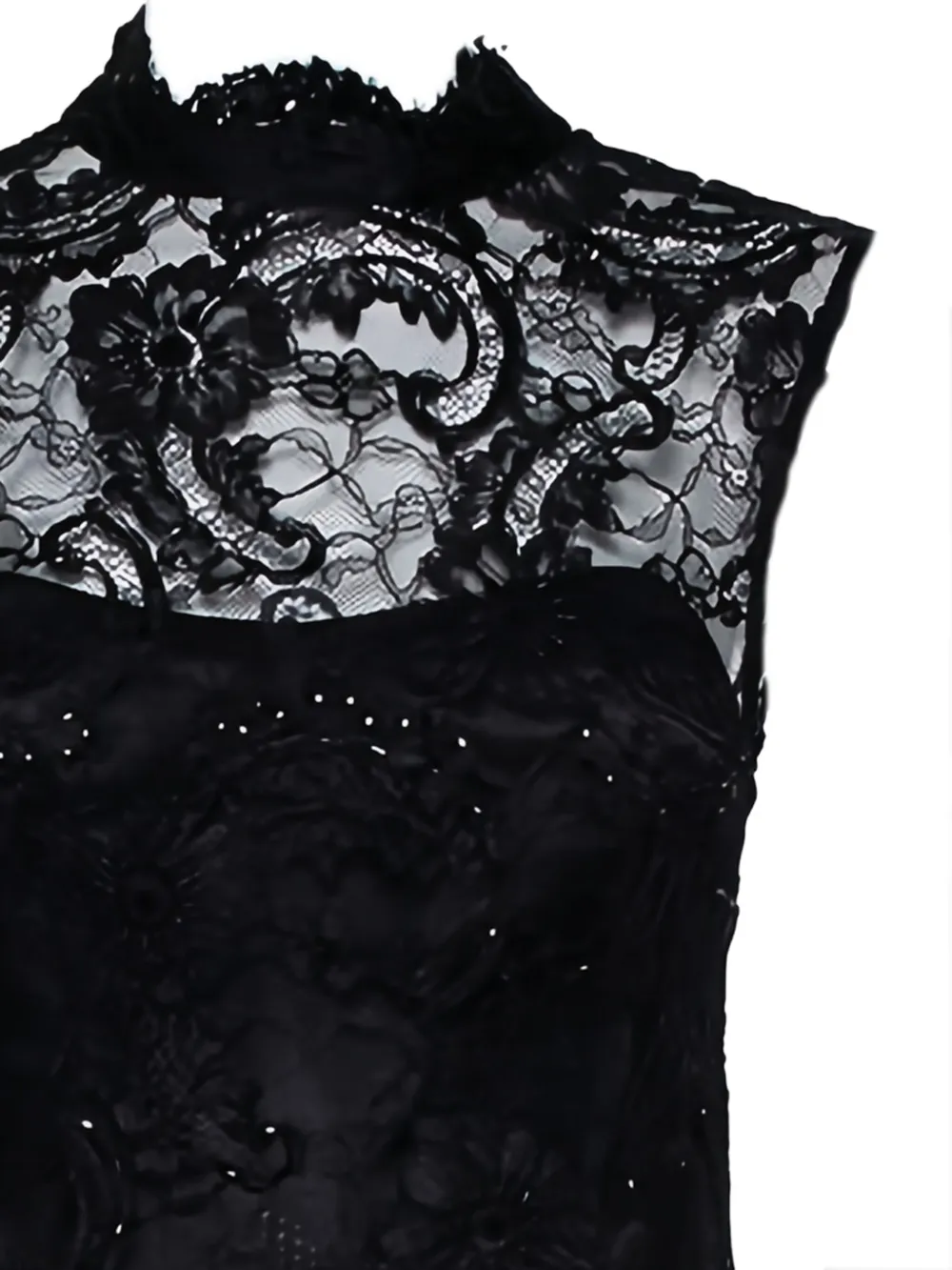 alice + olivia lace feather-trim dress | Image 2