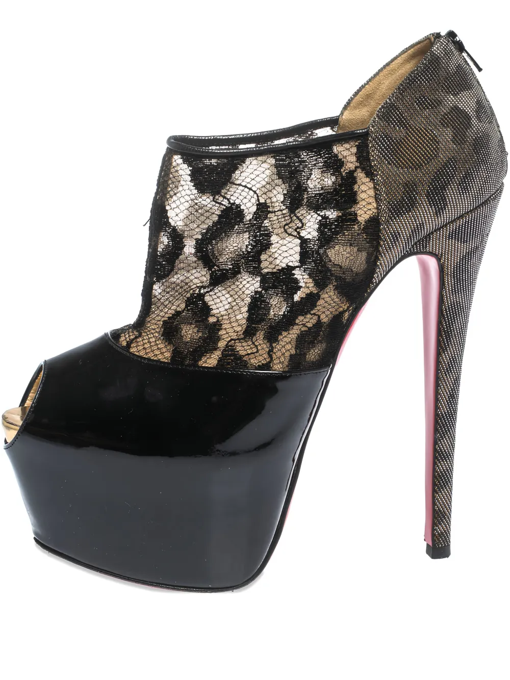 Christian Louboutin Pre-Owned プラットフォーム ブーツ - ブラック Christian Louboutin Pre-Owned プラットフォーム ブーツ - ブラック