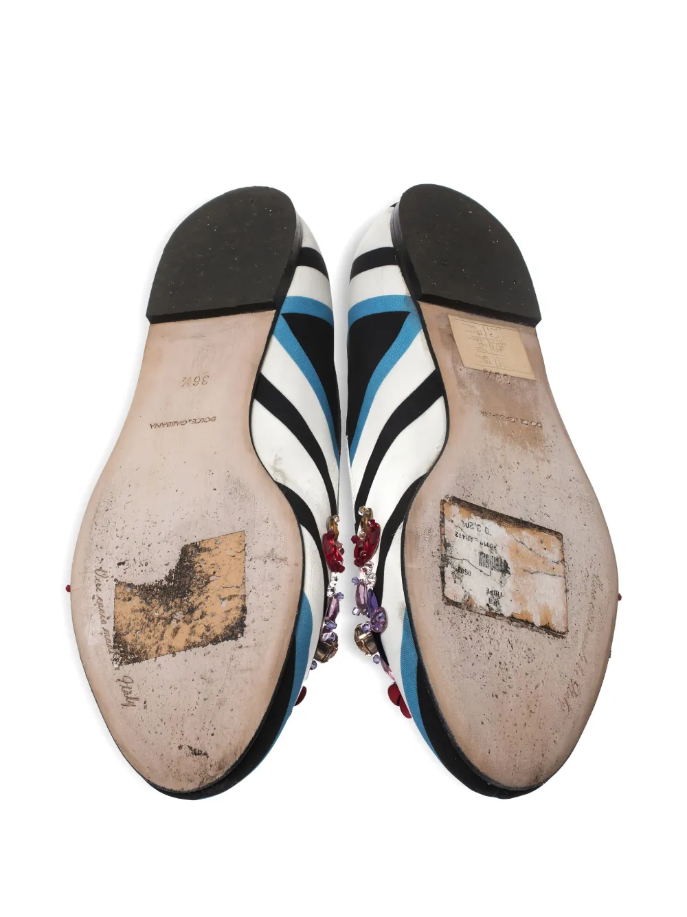 Pre-owned Dolce & Gabbana Crystal-embellished Loafers