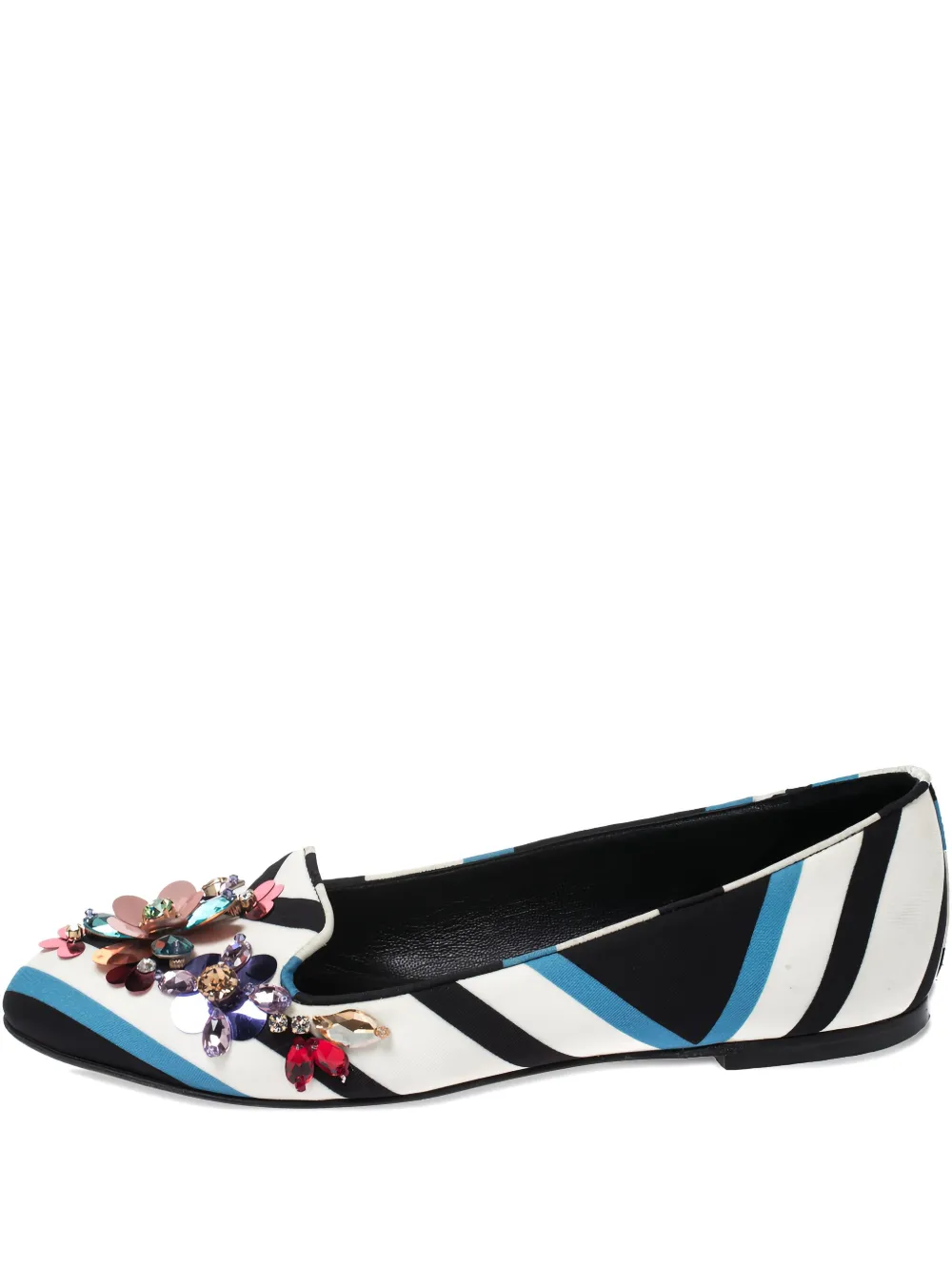 Pre-owned Dolce & Gabbana Crystal-embellished Loafers