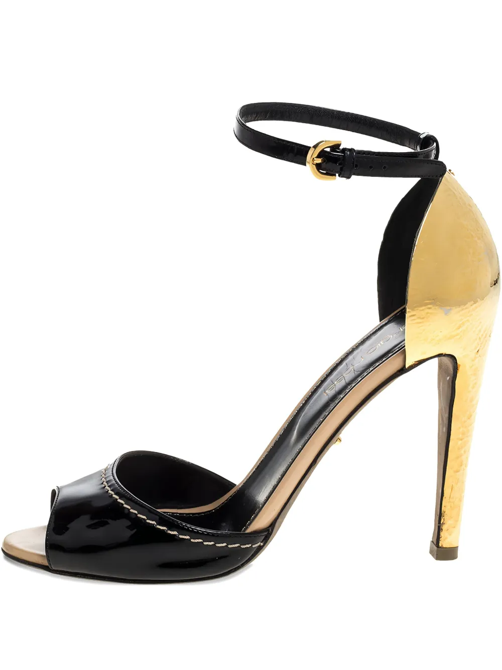 Sergio Rossi Vintage 110mm leather heeled sandals | Black | Image 1