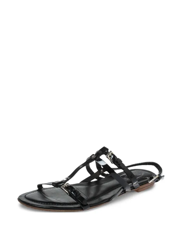 Tod's Vintage 2023 Leather Sandals | Black | FARFETCH