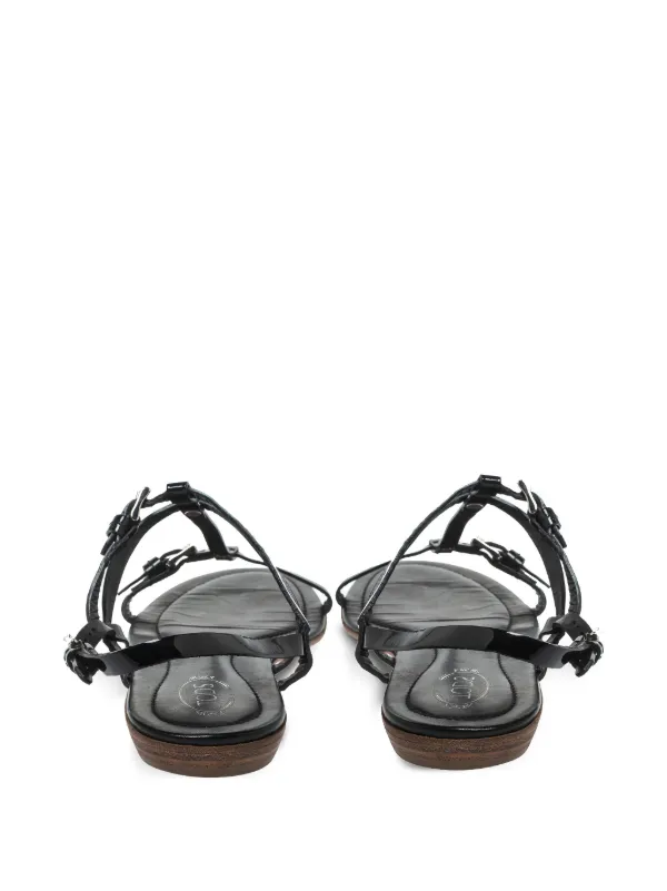Tod's Vintage 2023 Leather Sandals | Black | FARFETCH