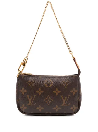 Louis Vuitton Pre-Owned 2021 Monogram Mini Pochette Accessoires Handbag |  Brown | FARFETCH UK
