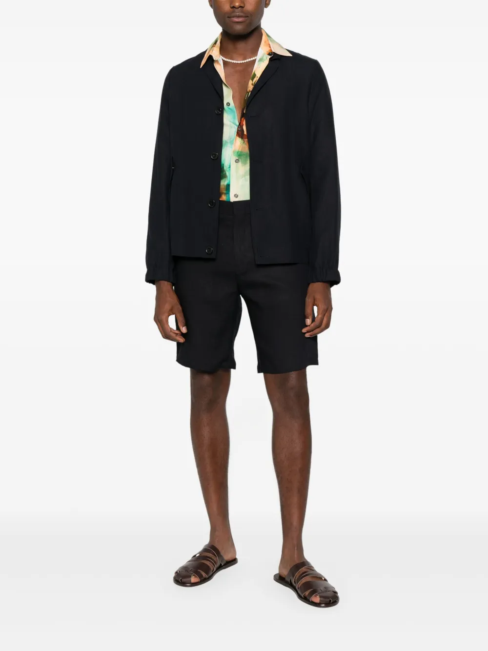 Paul Smith linen shorts - Blauw