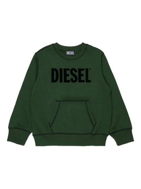 Diesel Kids logo-print pocket sweatshirt