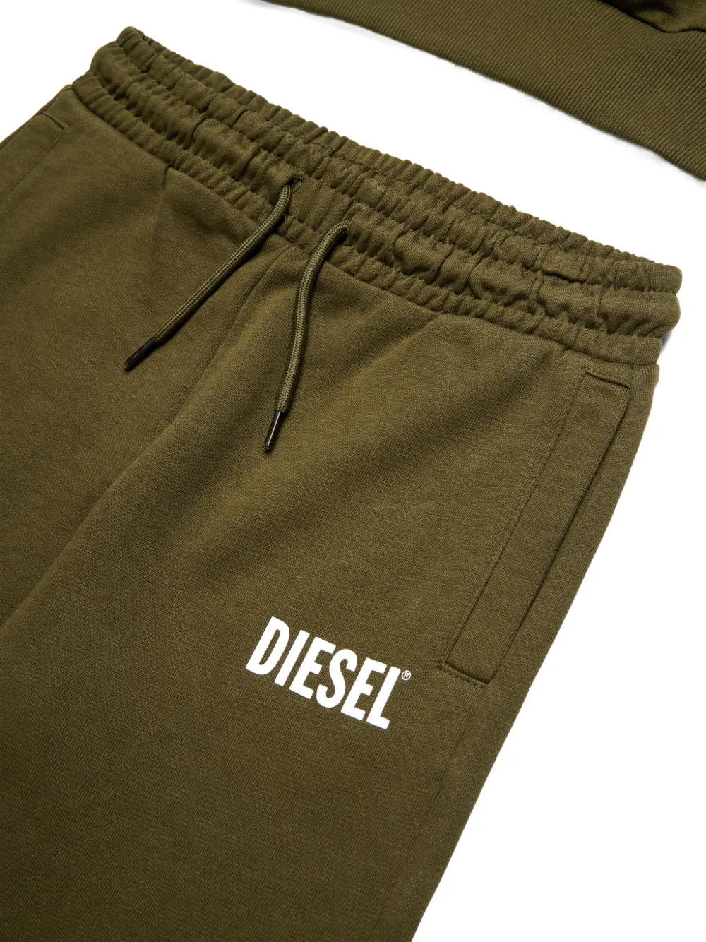 Diesel Logo-embroidered Tracksuit (set Of Two) In Green