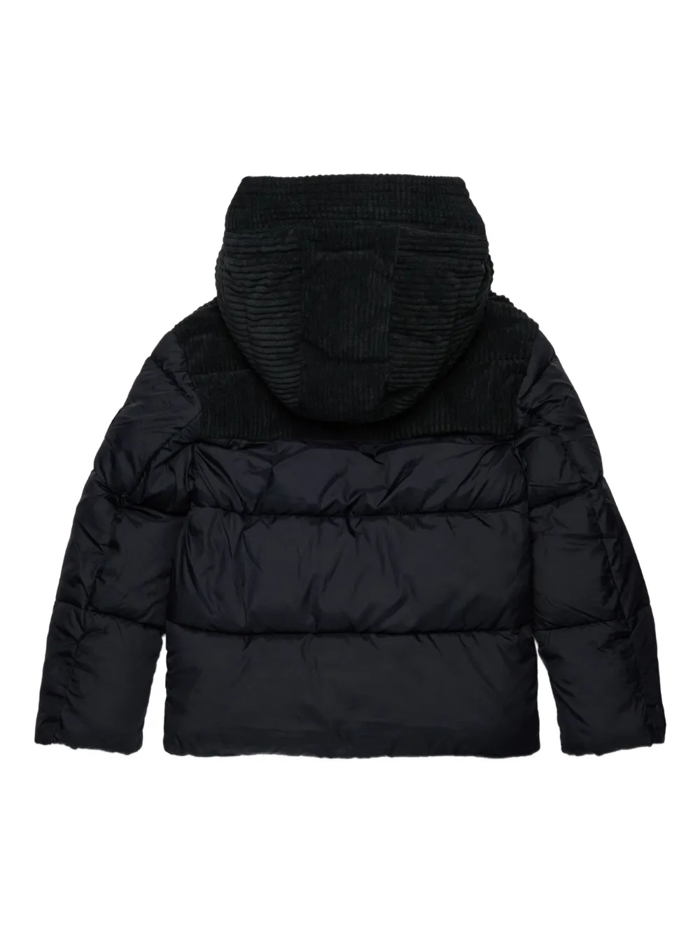 Diesel Kids Donsjack met ribfluwelen vlak Zwart