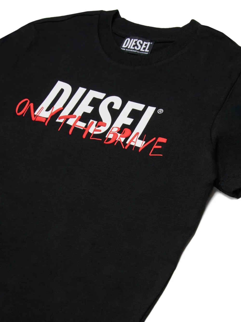 Diesel Kids T-shirt met logoprint Zwart