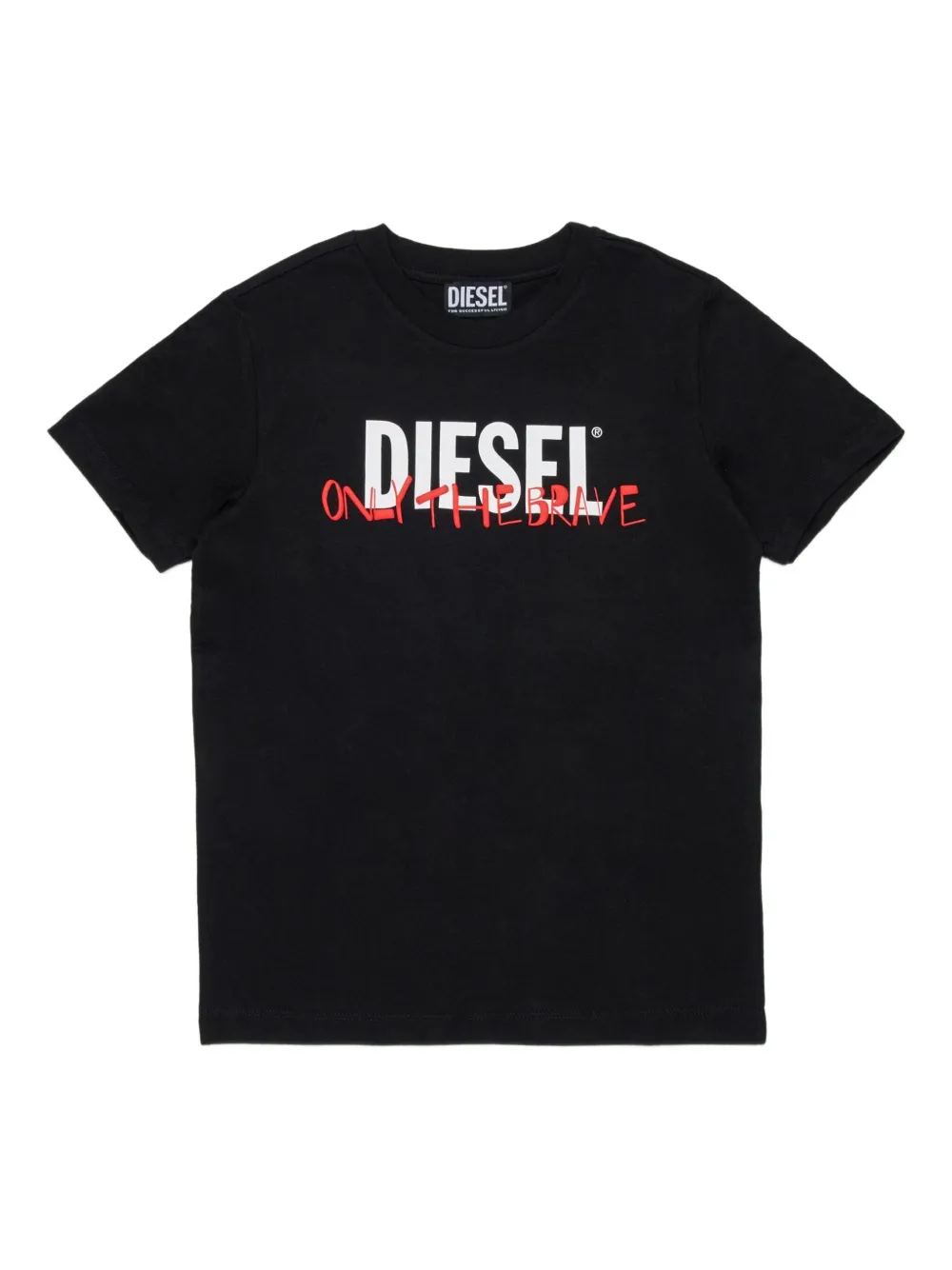 Diesel Kids T-shirt met logoprint Zwart