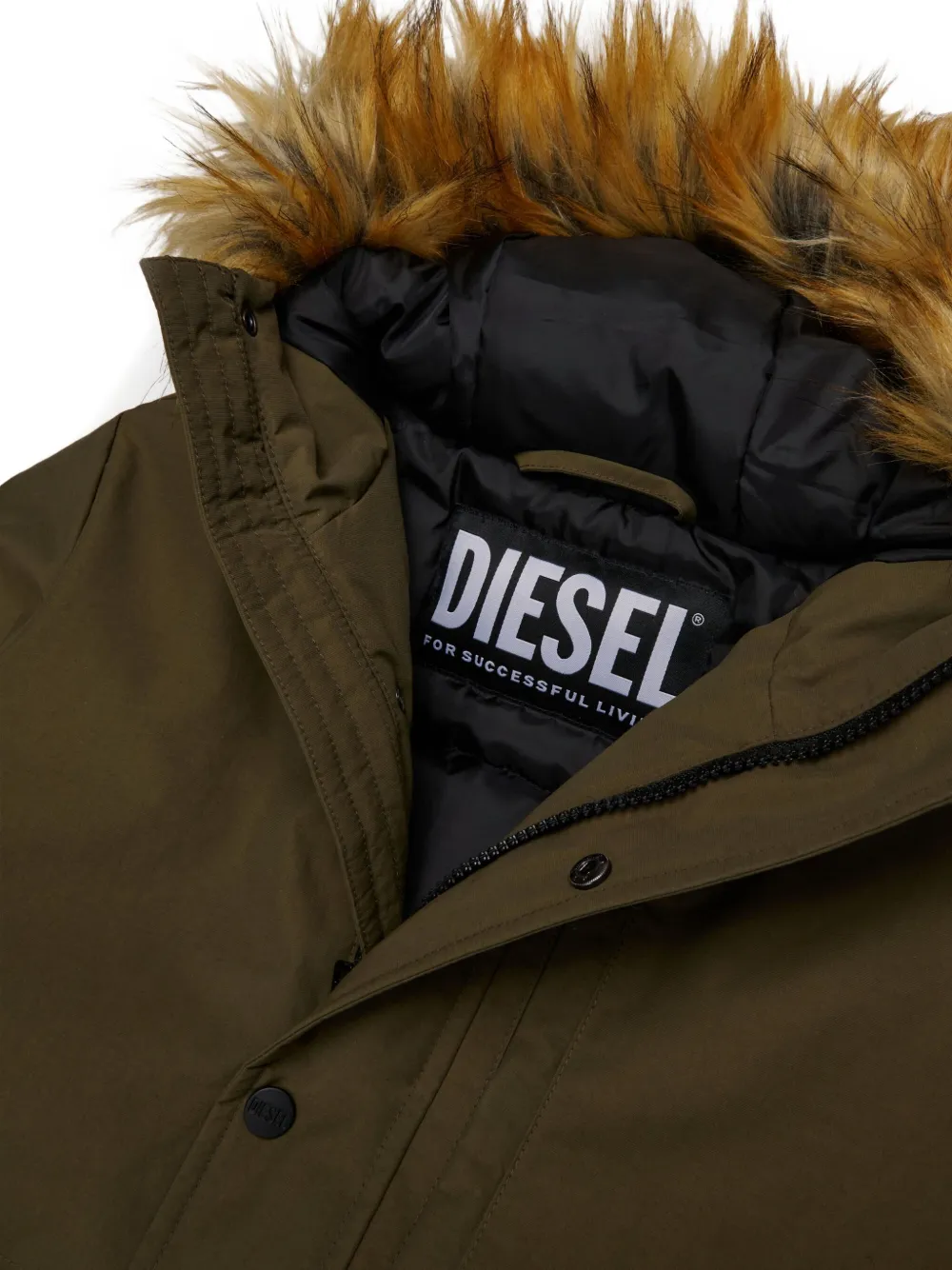 Diesel Kids Jas met capuchon Groen