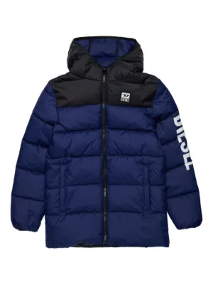 Stone Island Junior Hooded Padded Jacket | Blue | FARFETCH ID