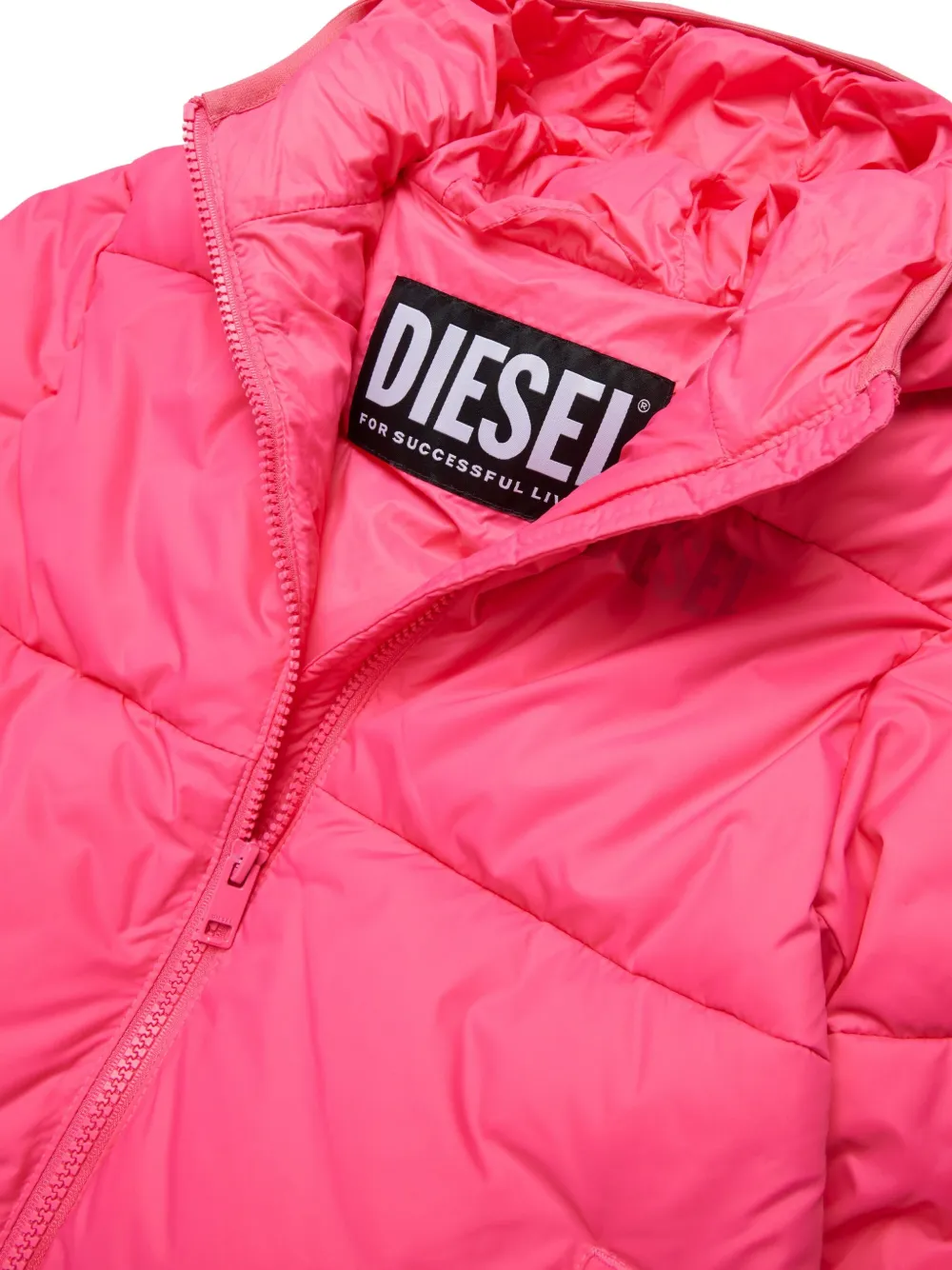 Diesel Kids Donsjack met capuchon Roze