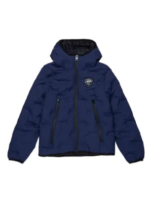 Stone Island Junior フーデッド ジャケット | ブルー | FARFETCH JP