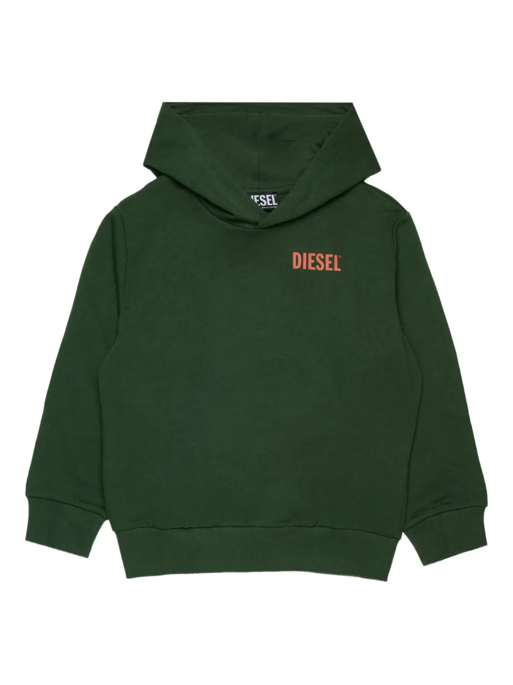 Diesel Kids logo-print hoodie | Green | Image 1
