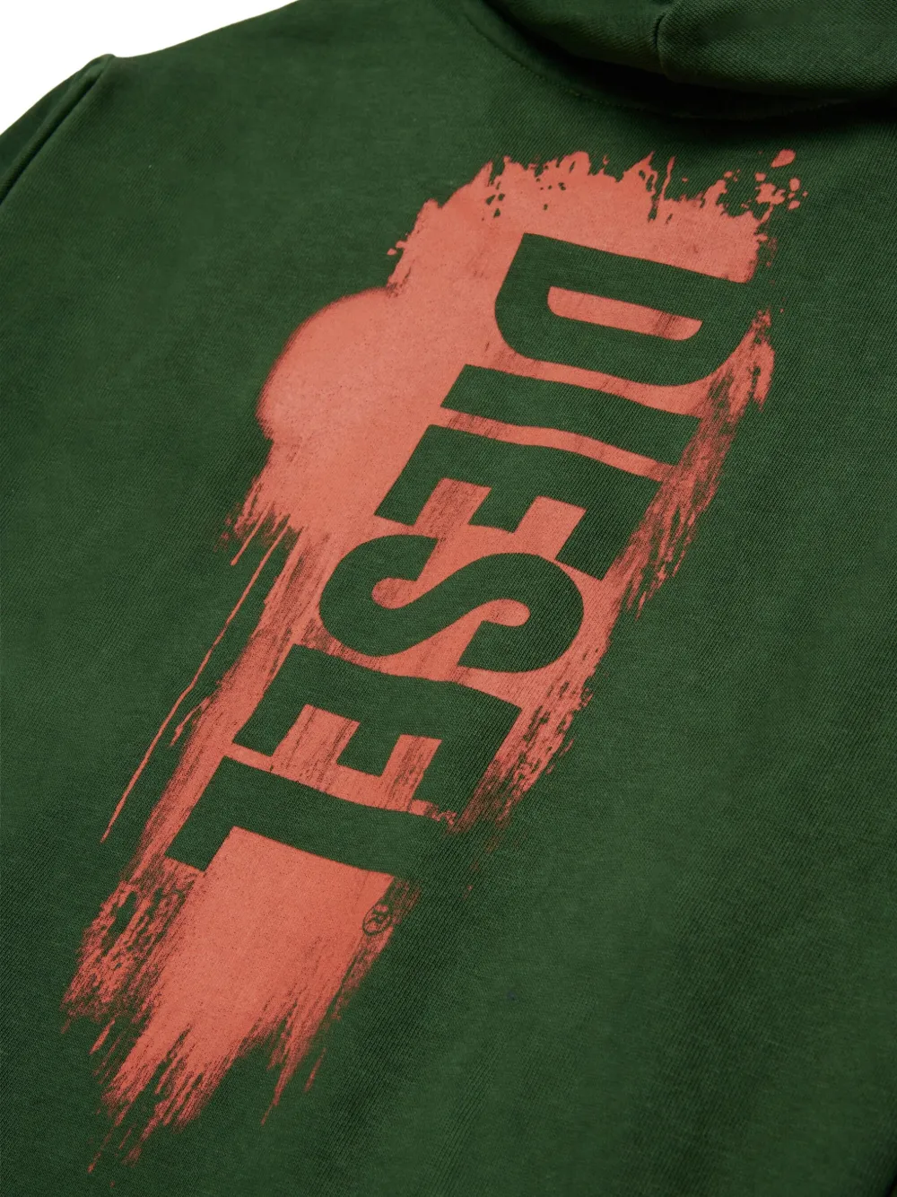 Diesel Kids Hoodie met logoprint Groen