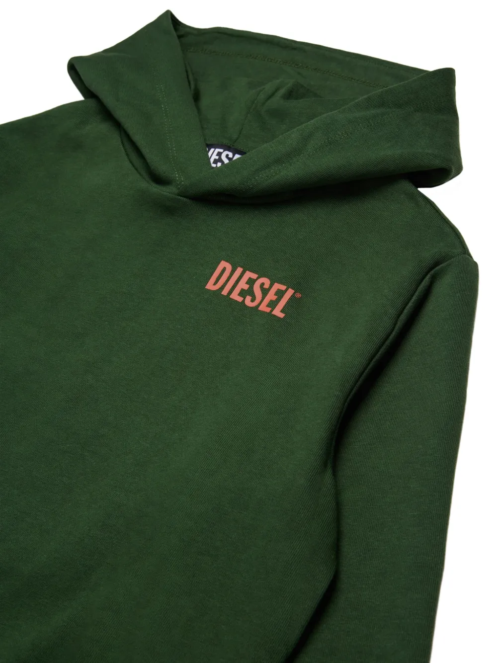 Diesel Kids Hoodie met logoprint Groen