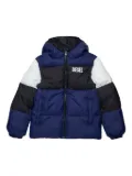 Diesel Kids colour-block padded jacket - Blue