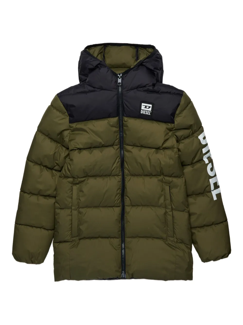 Diesel Kids Piumino con cappuccio - Verde