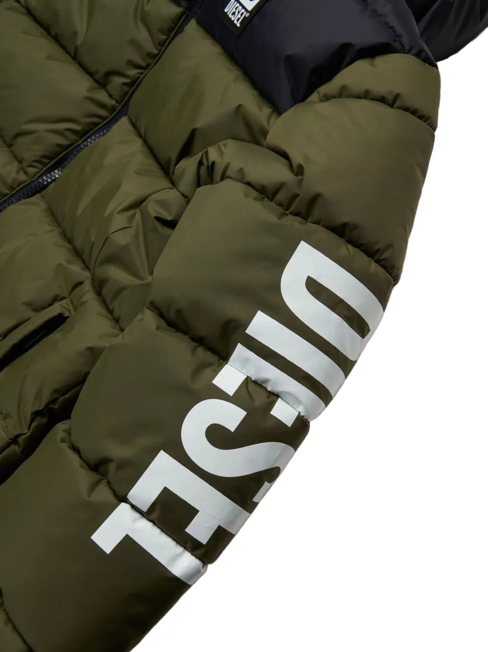 Diesel Kids Gewatteerd jack Groen