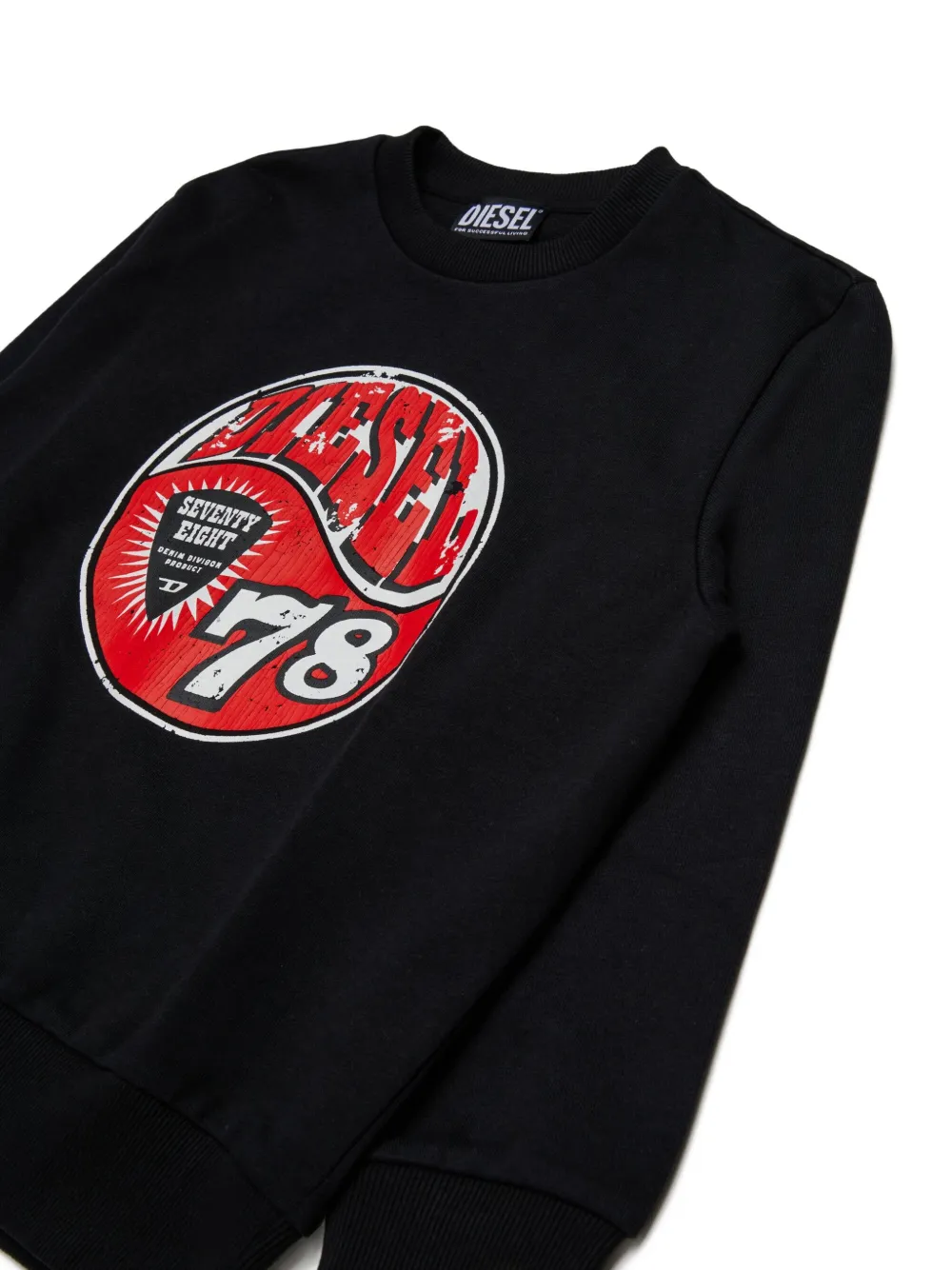 Diesel Kids Sweater met grafische print Zwart