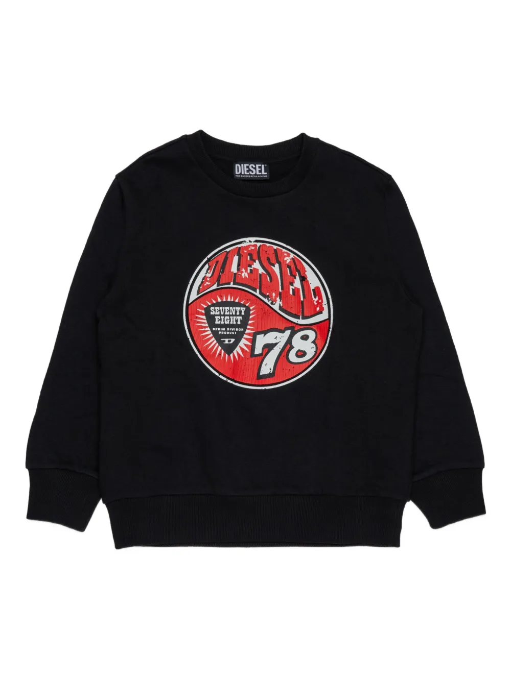 Diesel Kids Felpa con grafica - Nero