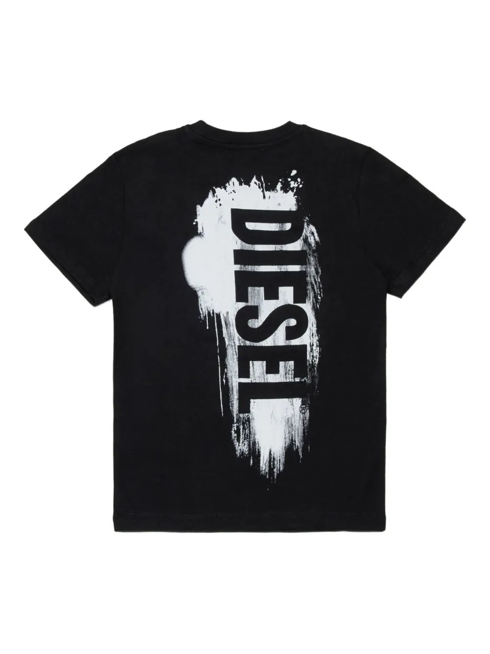 Diesel Kids T-shirt met logoprint Zwart