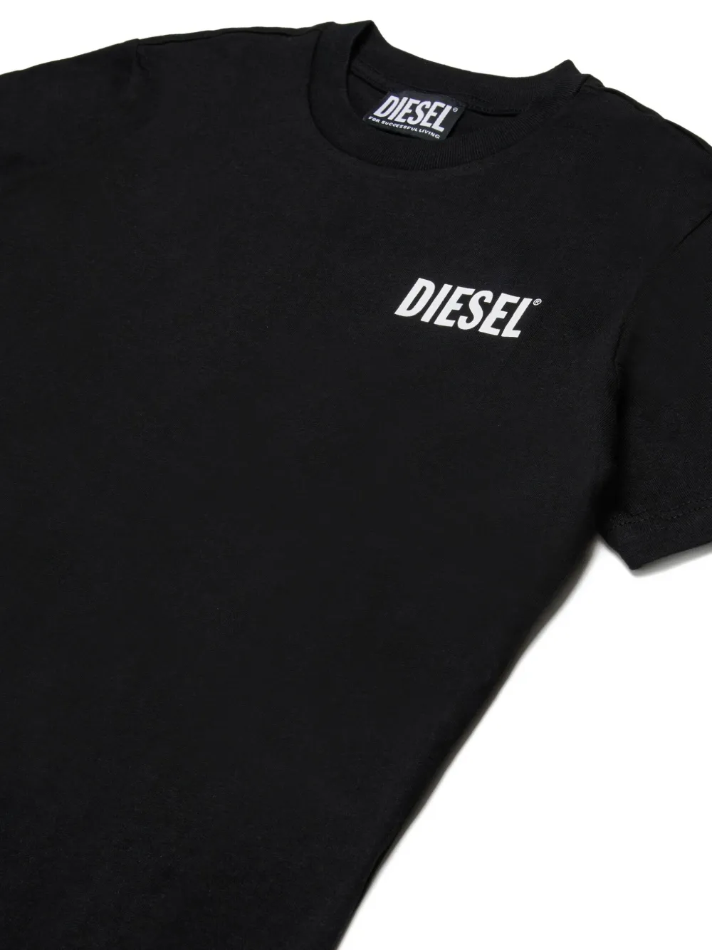 Diesel Kids T-shirt met logoprint Zwart