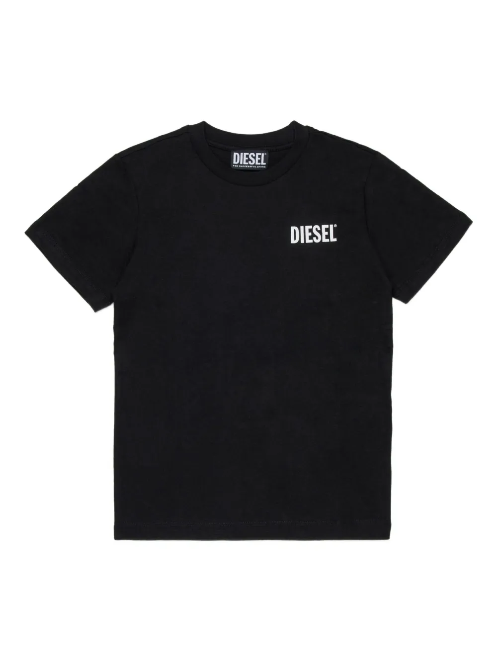 Diesel Kids T-shirt met logoprint Zwart