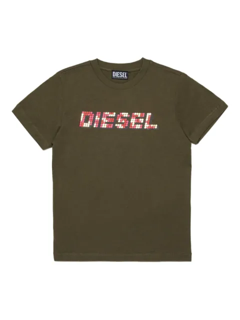 Diesel Kids pixel-embellished T-shirt