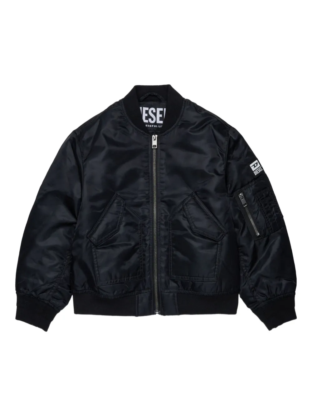 Diesel Kids Bomberjack met ritssluiting Zwart