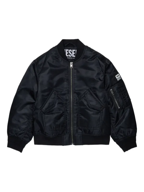 服*堂様 DIESEL ボンバージャケット ブラック Diesel Kids ボンバージャケット | ブラック | FARFETCH JP